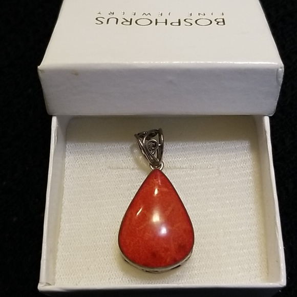 Silver and real stone pendant used - Picture 2 of 4